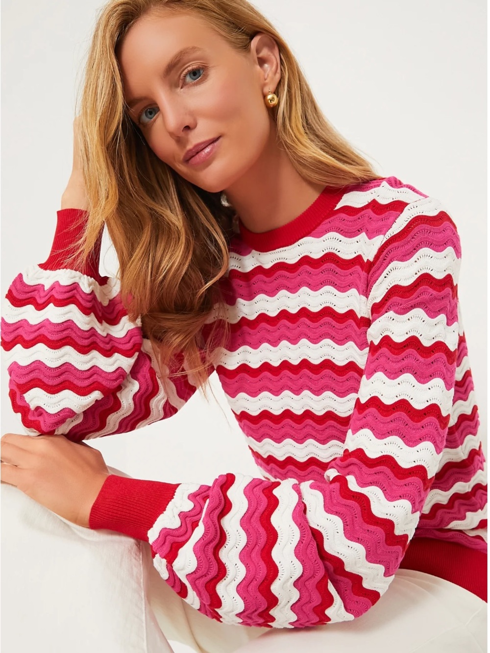 Hyacinth House Wavy Stripe Callie Crewneck